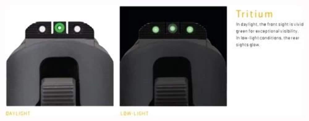 SIG SAUER X-RAY3 Enhanced Visibility 3-Dot Tritium Square Notch Day/Night Pistol Sights | High-Contrast Green #6 Front Sight & Blacked-Out #8 Rear Sight, Compatible with Sig Sauer Pistols