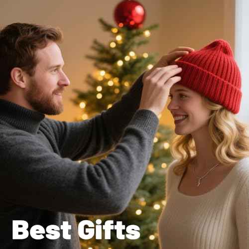 Winter Beanie for Men Women Soft Fleece Lined Warm Knit Hat Ski Stocking Hat Thermal Thick Caps Unisex