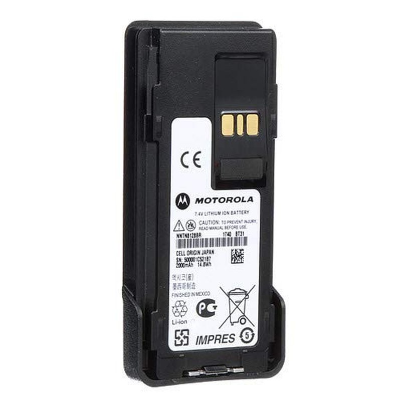 Motorola NNTN8128BR Slim 1900 Mah Li-Ion IP67 Submersible Battery for APX Portable Radios (Black)