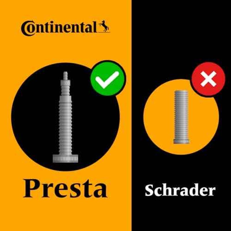 Continental Cross 28" 700x32-47c Inner Tubes - 60mm Presta Valve (Pack of 2 Tubes)