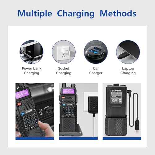BAOFENG 2 Pack UV-5R BF-F8HP Extended Battery BL-5L 3800 mAh with USB Charging Cable for UV-5R, BF-F8HP, UV-5X3 Radios