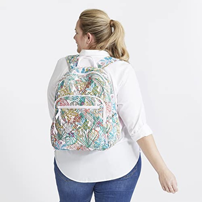 Vera Bradley Women's Cotton Campus Backpack, Kingbird Plaid, One Size
