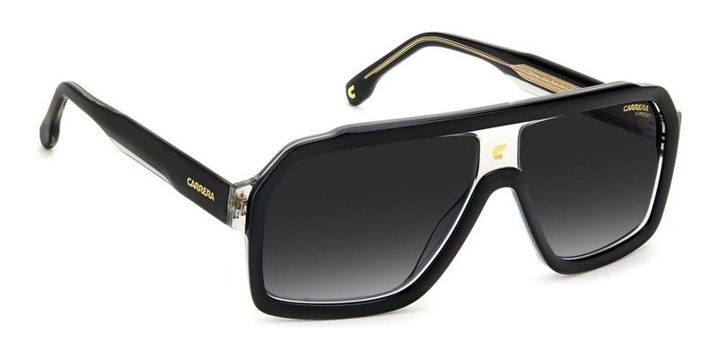 Carrera Unisex Sunglasses, 08a/9o Black Grey, 60
