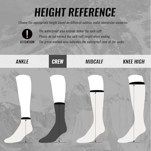 Waterproof Socks,3 Layer Windproof,Breathable,Hiking,Outdoor Activity,Unisex