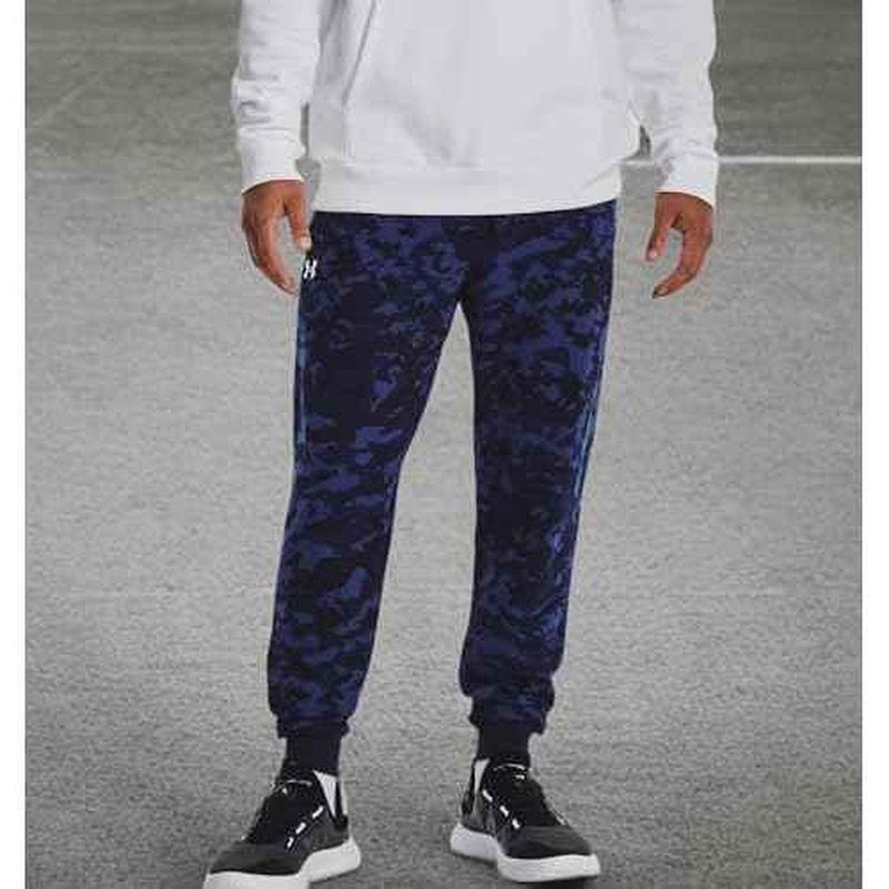 Under Armour Men's UA Rival Fleece Camo Joggers Pants (US, Alpha, 3X-Large, Regular, Regular, Midnight Navy/White - 410)