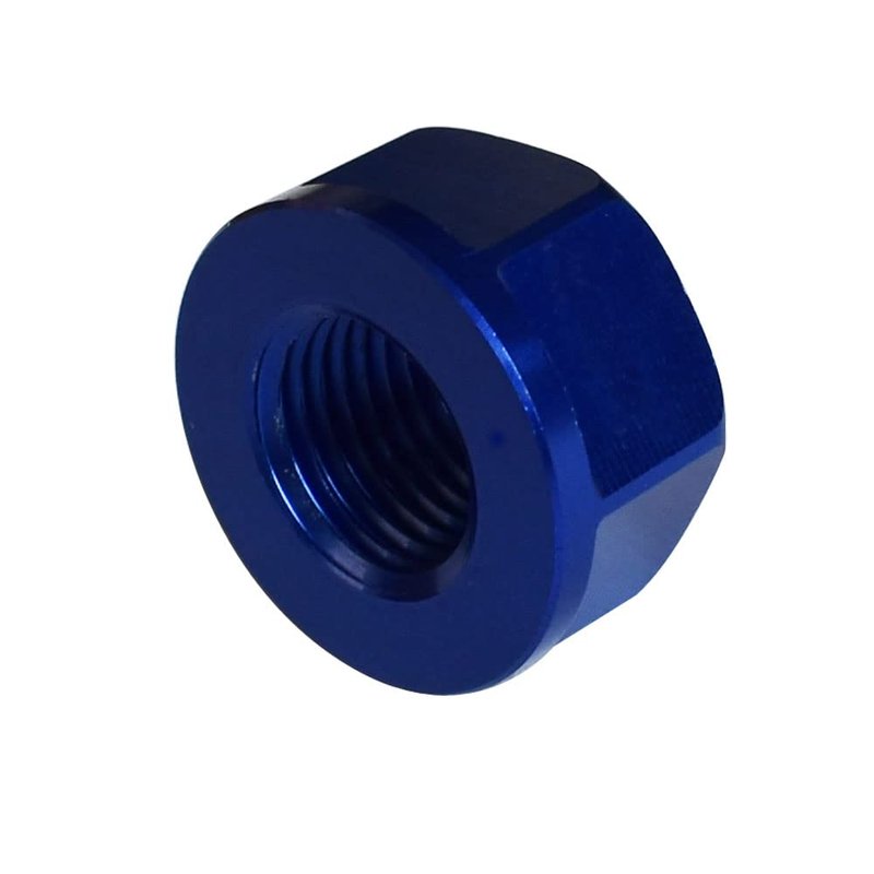 Albedel Blue 2 x M10 Bike Wheel Hub Axle Nuts 7075 Aluminum Bicycle Chromed Skewer Bolt Screw Nut Road MTB Replacement