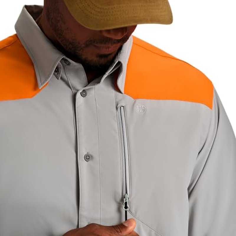 Beretta Men's Ozark Tech Button-Down Moisture-Wicking Quick-Drying Breathable Long Sleeve Outdoor Field Hunting Shirt