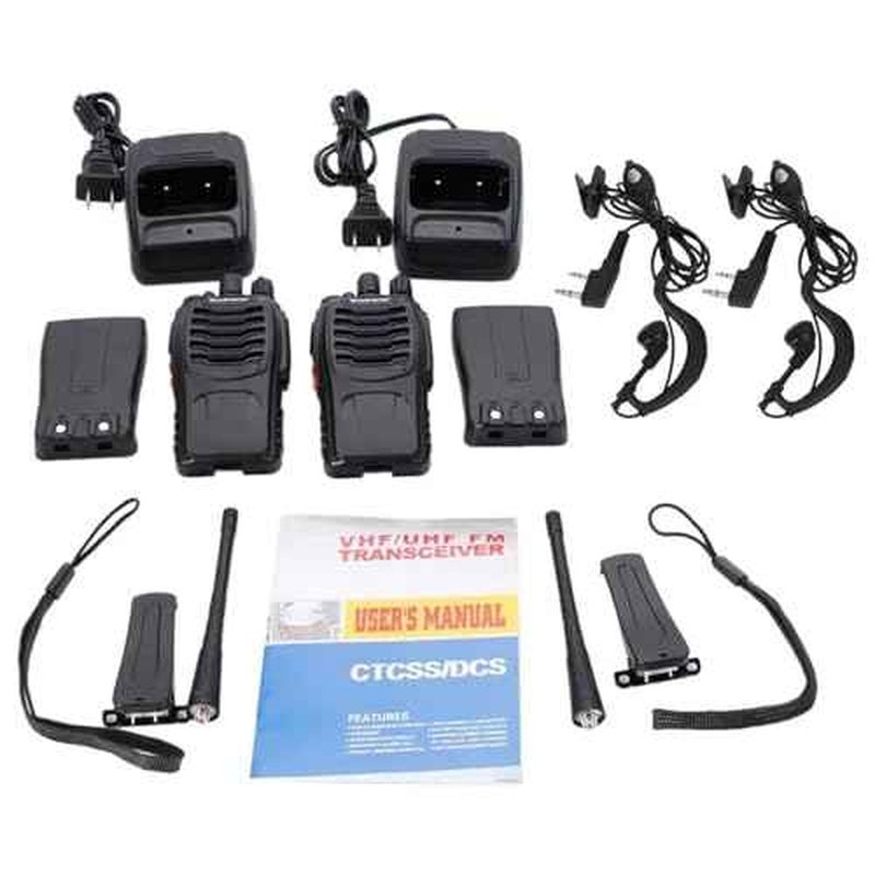 Baofeng Radio 888S Walkie Talkies Rechargeable Walkie-Talkies Long Range with Earpieces for Adults, 2 Way Radios Kids walkie talkies 12 Pack with one Programming Cable