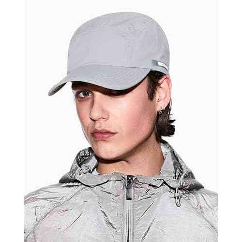 Armani Exchange Men's Clean Poly Hat Neutral Gray, One Size