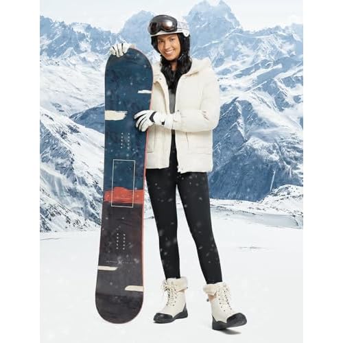 baleaf Women's Thick Fleece Lined Leggings Winter Snow Pants Warm Thermal High Waisted Ski Legging