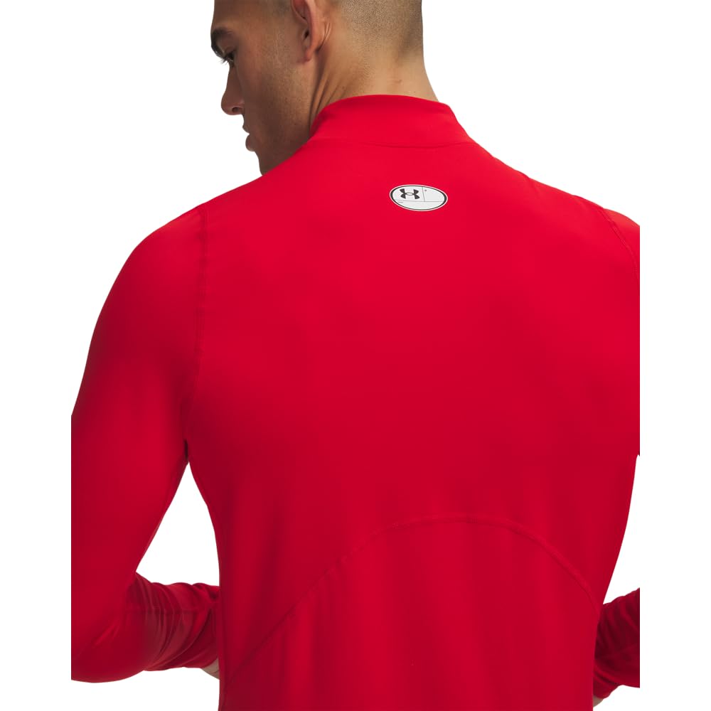Under Armour Men's ColdGear Armour Fitted Mock, (600) Red / / White, XX-Large Tall