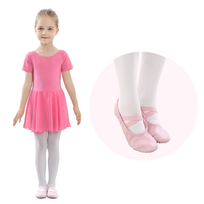 Stelle Ballet Shoes for Girls Toddler Ballet Slippers Soft Leather Boys Dance Shoes for Toddler/Little Kid/Big Kid(Pink, 13ML)