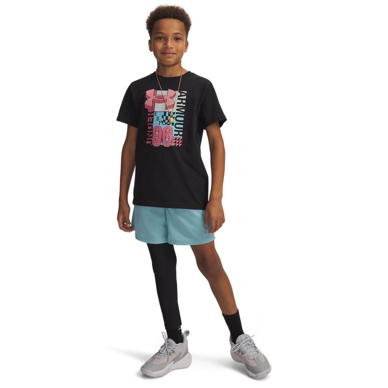 Under Armour Boys' Tech Mesh Shorts, (425) Blue Haze / / Black, X-Small