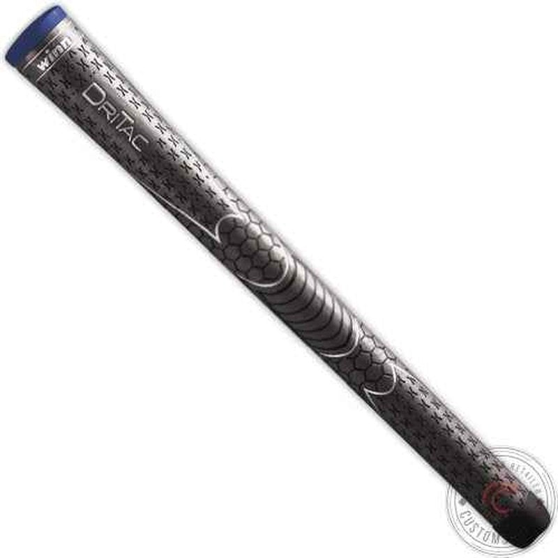 Set of 9 Winn Grips Dri-Tac Midsize (+1/16") Gray Golf Grip Bundle - Comfortable feel Tackiness Non-slip for All-Weather conditions - Shock Absorption for Arthritic and Hand Fatigue Sufferers - Winn Dry polymer material - Advanced vertical seam