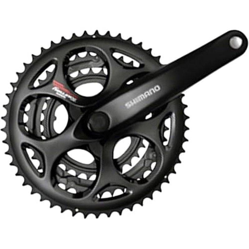 Shimano Tourney FC-A073 Crankset - 170mm, 7/8-Speed, 50/39/30t, Riveted, Square Taper JIS Spindle Interface, Black