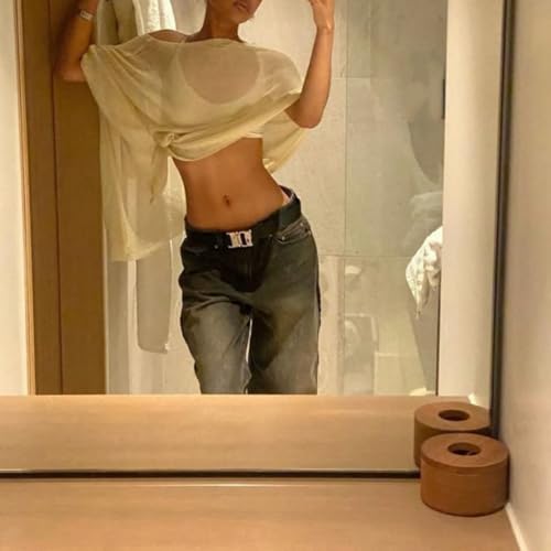 KMBANGI Women Sheer Knit Poncho Lightweight See Through Shrug Bolero Sweater Top Mesh Knit Shawl Wraps Cover Up