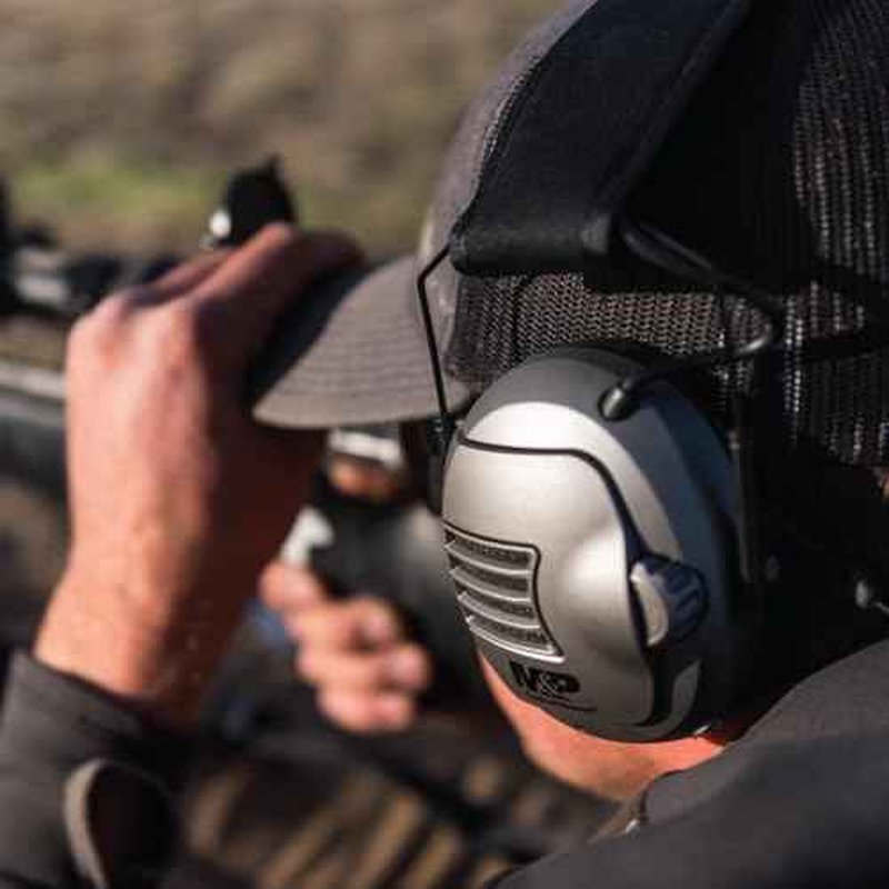 Smith & Wesson M&P Alpha Electronic 23 NRR Hearing Protection with Sound Amplification and Adjustable Earmuffs for Shooting, Hunting and Range