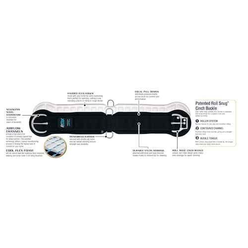 Weaver Leather Airflex Cinch with Flat Buckles