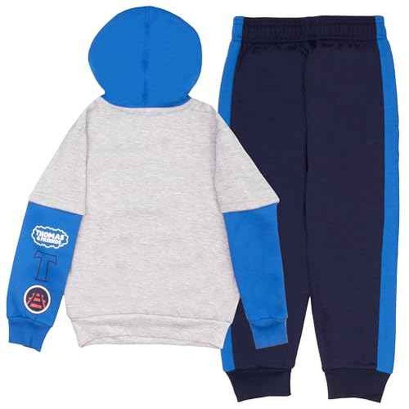 THOMAS & FRIENDS Boys 2-Piece Fleece Set - Thomas the Tank Engine Hooded Sweatshirt and Joggers Bundle for Kids