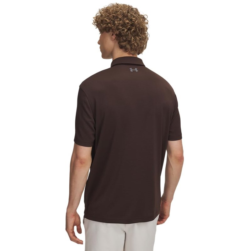 Under Armour Men's Tech Golf Polo, (246) Kona Brown / / Pitch Gray, Small