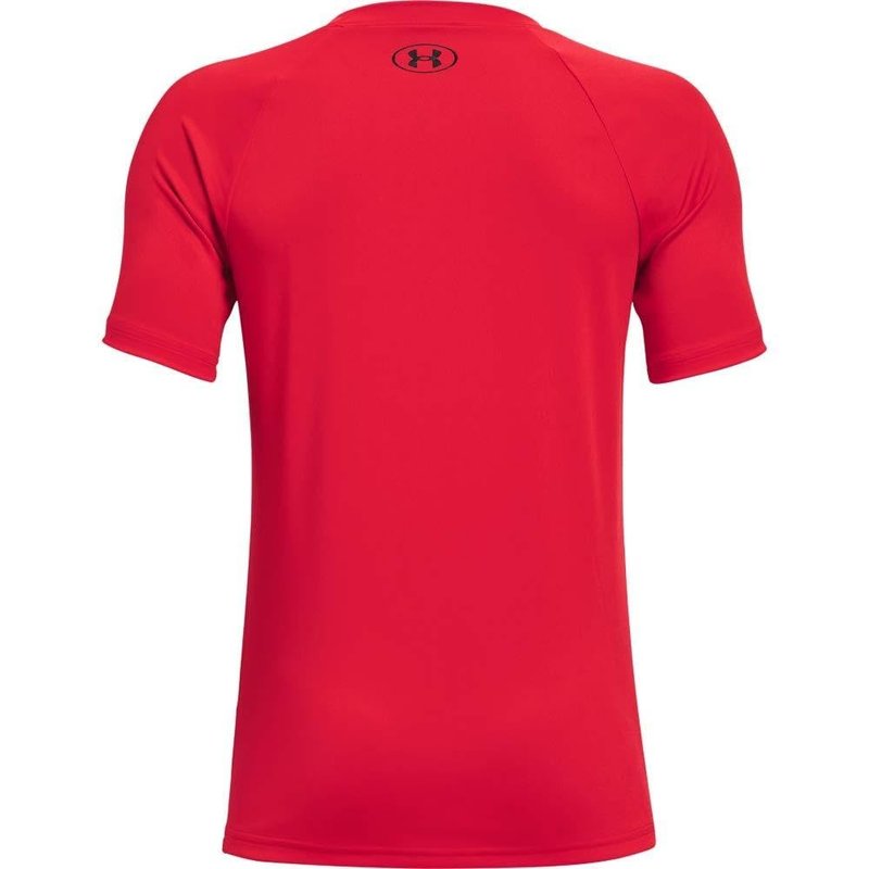 Under Armour Boys Tech Big Logo Short Sleeve T-Shirt , Red (600)/Black , Large
