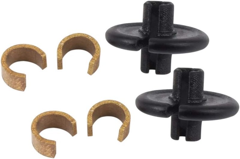 Kisser Button for Archery | Black with Copper Anchor Clips - 2 Pack