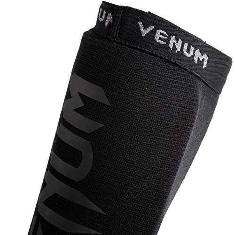 Venum Kontact Shinguards - Black/Black, One Size