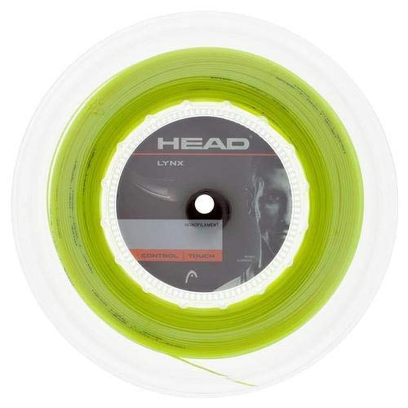 HEAD Lynx Tennis Racket String 660' Reel - 16 Gauge Monofilament Racquet String, Neon Yellow