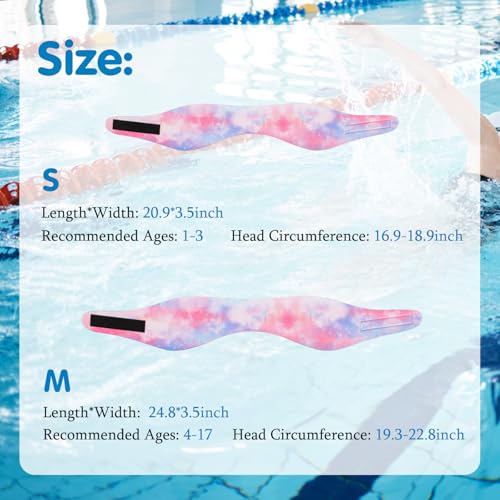 HeySplash Swimming Headband, Swimming Earplugs Ear Band Swimmer Ear Protection Kids Ear Plugs, Elastic Neoprene Ear Guard and Hair Guard for Kids & Toddlers, Keep Water Out and Hold Earplugs in