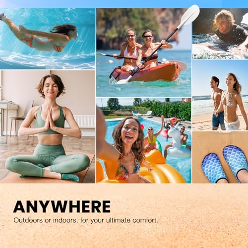 SIMARI Water Shoes Women Men Aqua Socks Beach Barefoot Quick Drying Aqua Aerobics Swim Pool Non Slip Outdoor Travel Essentials Surf River Lake Snorkeling Kayak Yoga Adult Youth