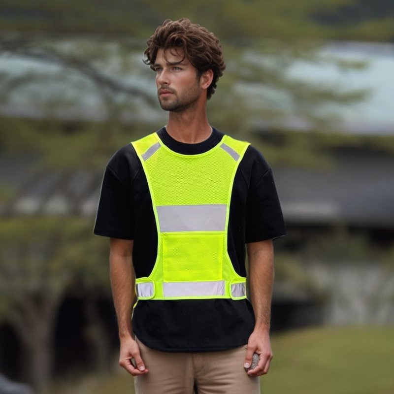 IDOU 2PACK Reflective Vest Safety Running Gear with Pocket, Ultralight &Adjustable Waist&360°High Visibility for Running,Jogging,Biking,Motorcycle,Walking,Women & Men/L