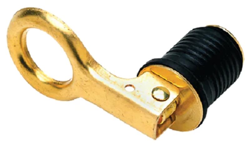 Seachoice Snap-Lock Drain Plug, Brass