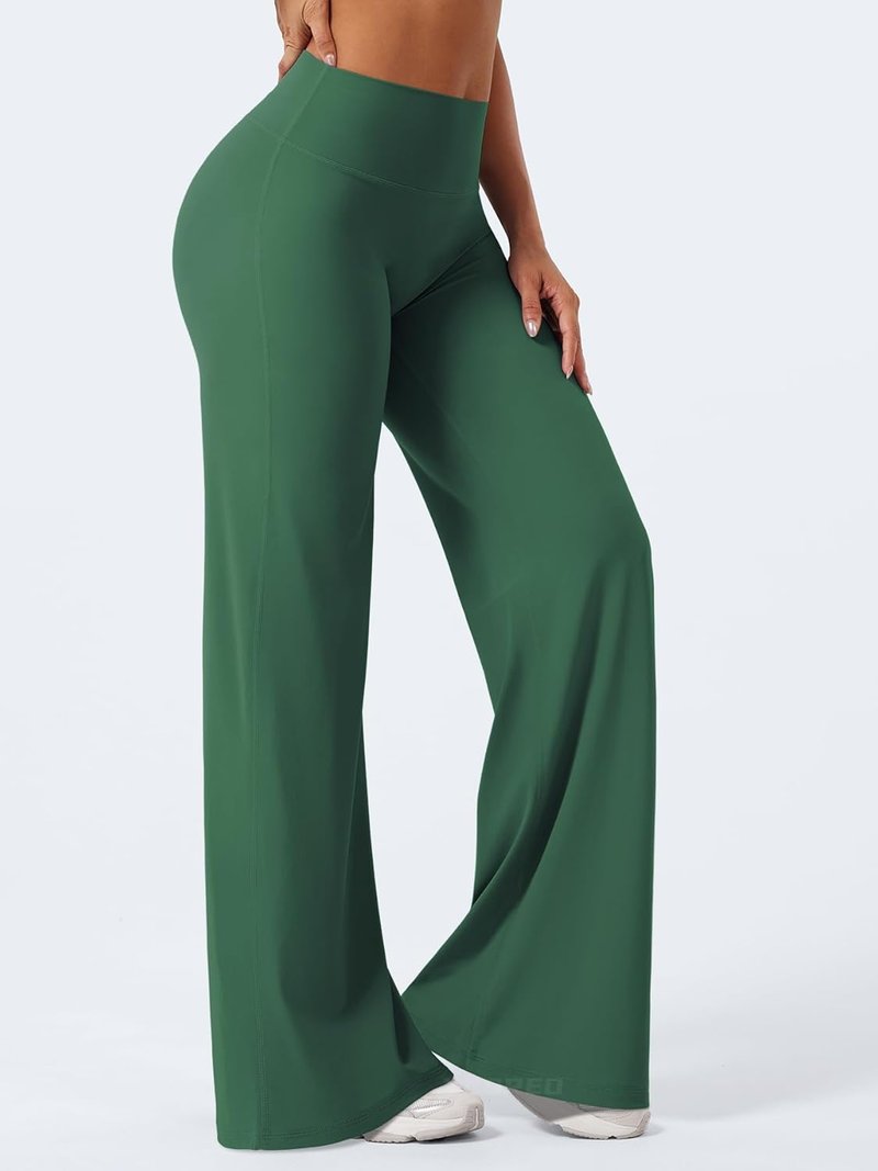 High Waist Yoga Pants - Women's No Front Seam Straight Leggings | Buttery Soft & Comfortable, Available in 29", 31.5", 33", 35"