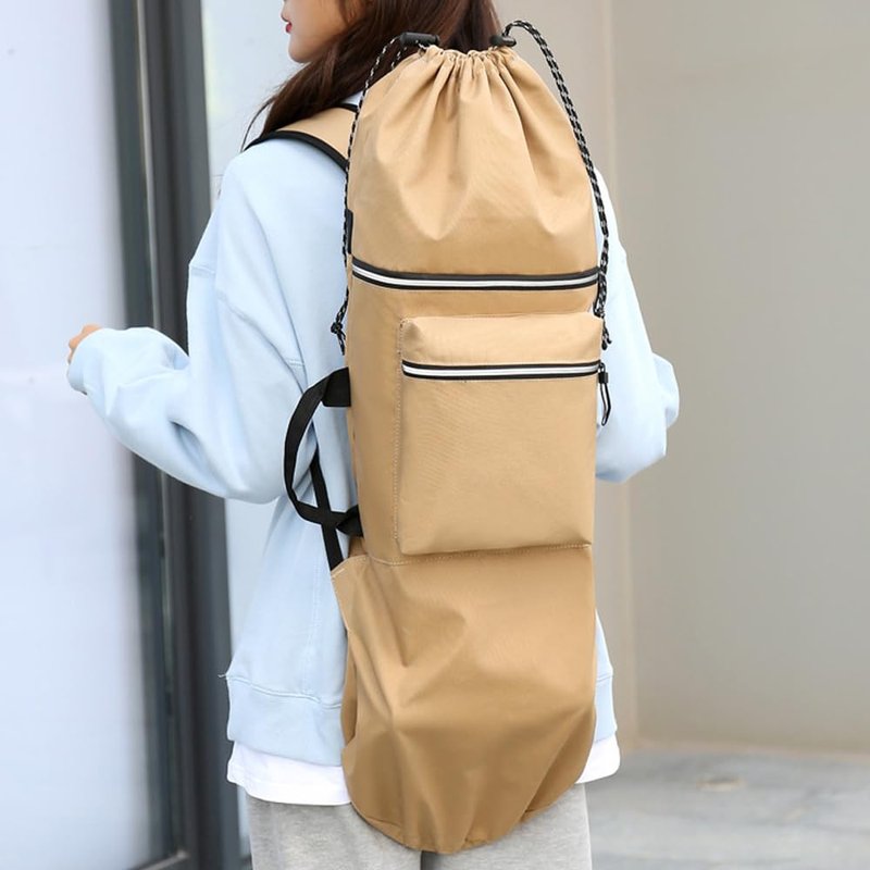 HUIOP Skateboard Bag Backpack Water-Resistant & Night Reflective Adjustable Straps Multi-Pocket for Outdoor Sports Skateboard Gear Accessories