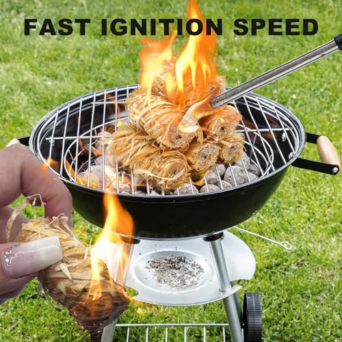 72 Pcs Fire Starter - Natural Fire Starters for Fireplace, Pellet Stove, Campfires, BBQ, Pizza Oven, Camping, Fire Pit &Chimney, Smoker, Fire Starters for Grill, Charcoal Starter