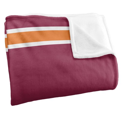 Virginia Tech Hokies Blanket, 36"x58" Primary Logo Stripes, Silky Touch Super Soft Throw