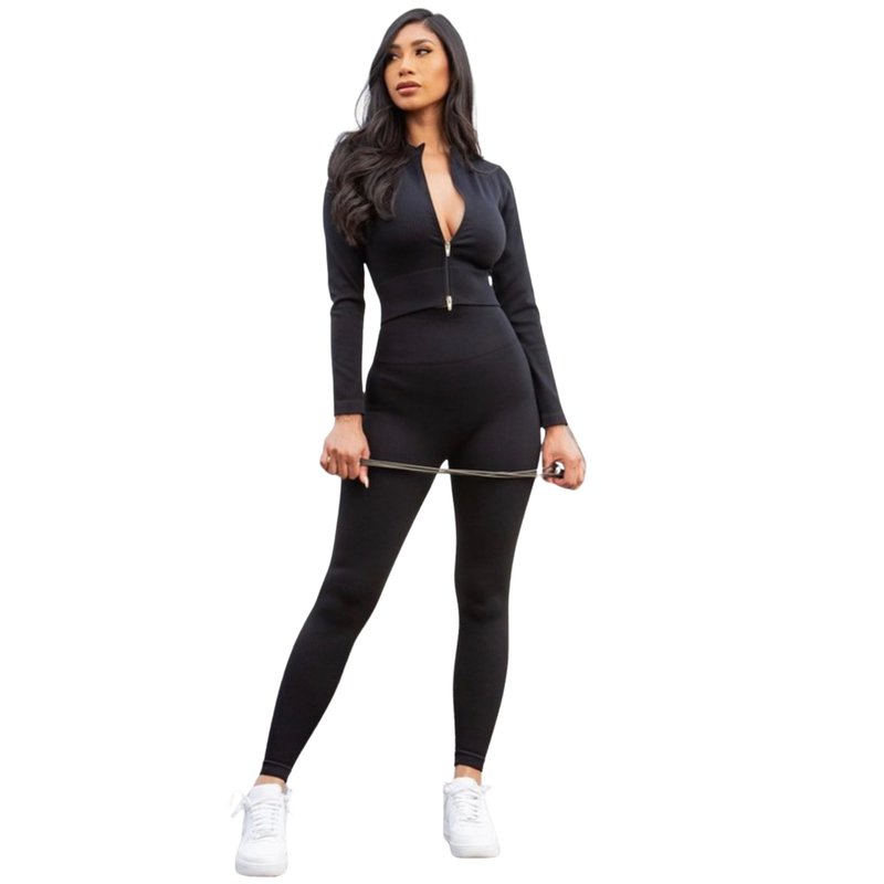 Workout Sets for Women 2 Piece (as1, alpha, l, regular, regular, Black)