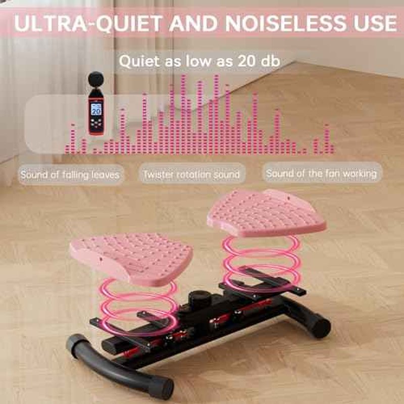 (440 lbs Weight Capacity) Waist Twister, Waist Twister Machine Exercise Fitness Tool, Twist Machine for Slim Waist and Core, with Smart LED Digital Display, 20dB Ultra-Quiet for Women Men