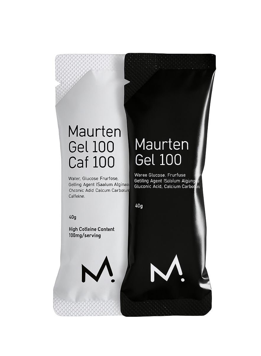 Maurten Gel 100 Mix Box - 6-Pack of 40g - 25g Carbohydrates per Serving - 4 x Gel100 and 2x Gel100 CAF100 (100mg caffein) - Stomach-Friendly Patented hydrogel Technology - Free of preservatives