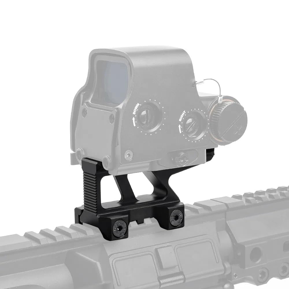 QIRUIMY 8 Slots Picatinny Riser Mount,1.76" High,Picatinny/Walker Rail Riser with a Height Increase of 1.5 Inches for Red Dots, Scopes, Optics, Flashlight