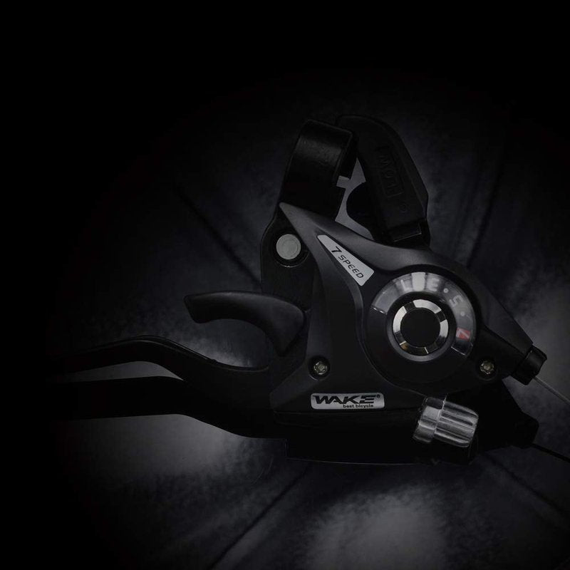 LITEONE Bicycle Brake Levers Shifter 3x7 21 Speed Shifter with Gear Indicator and V Brake Cable for Moutain Bike, Road Bike, MTB, BMX, Fixie Gear, Cycling
