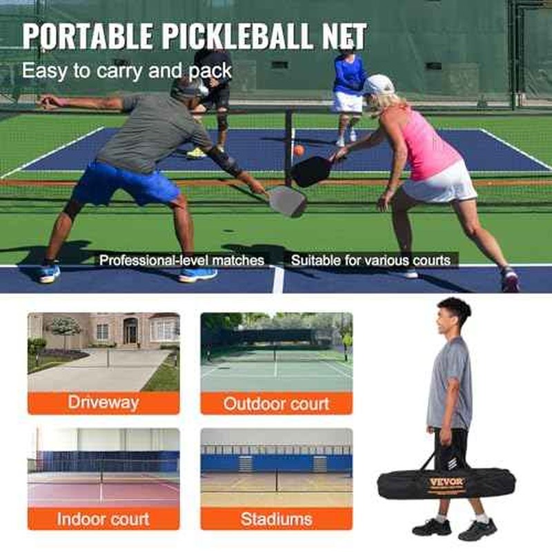 VEVOR Portable Pickleball Net System, 22FT Regulation Size Net