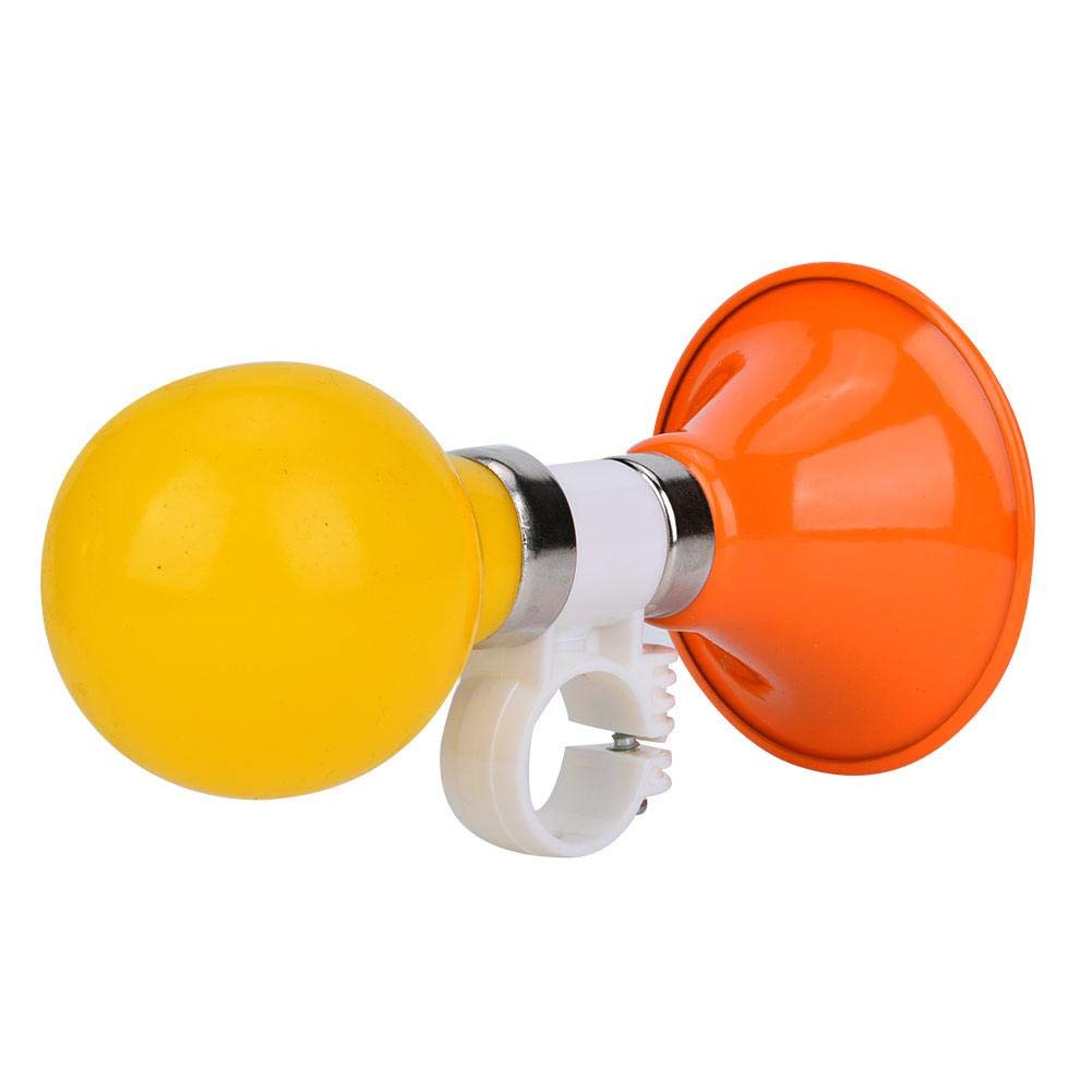 Rubber Children Horn, Metal Rubber Children Horn Warning for Boys Girls Accessory (Orange)
