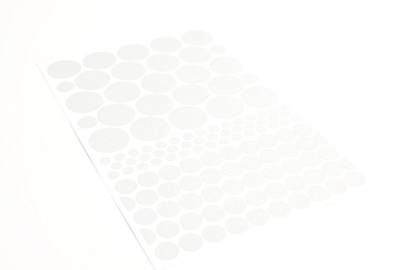 RydeSafe Reflective Stickers Multi Dots Kit - Large - White