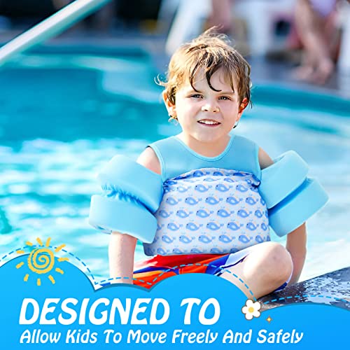 COVACURE Toddler Swim Vest - Swim Float for Girls and Boys 22-66lbs, Toddler Floaties for Child Learn Swiming Training, Infant Safety Swim Aid Jacket for 2-8 Years Old