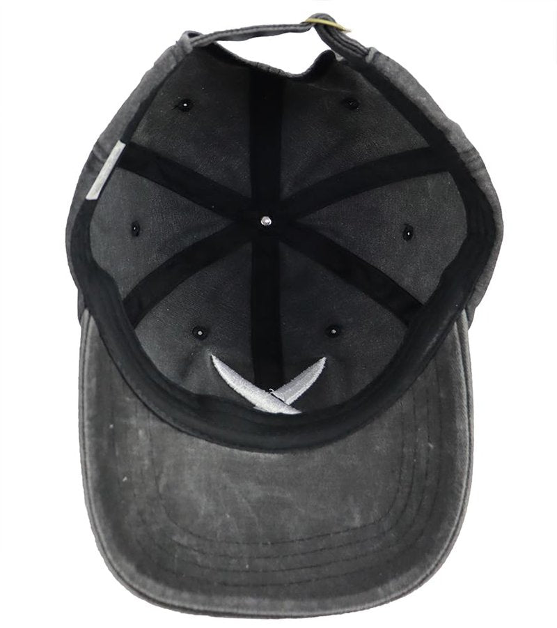 Funny Chef Hats, Cross Knives Kitchen Hat for Men Women, Adjustable Cotton Embroidered Dad Baseball Caps Black