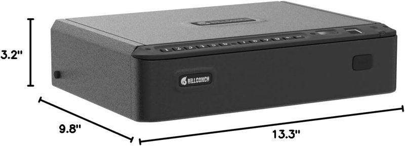 Smart Gun Safe - Biometric Pistol Safe with 4 Access Methods, LCD & Voice Guide | Nightstand & Car Security