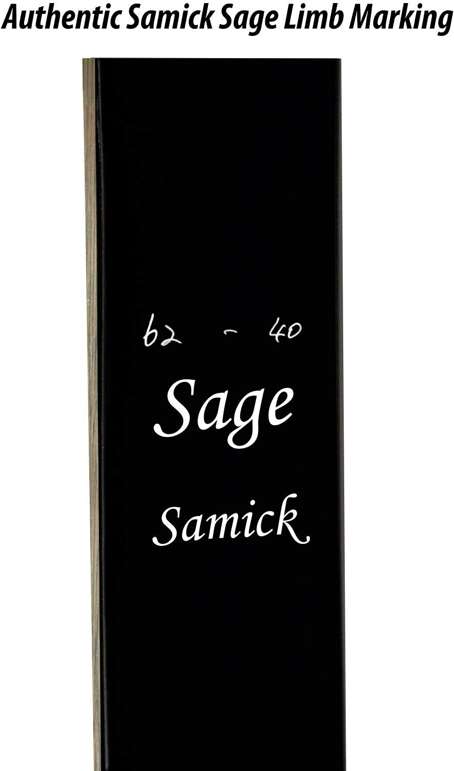 Samick Sage Recurve Bow Limbs - Takedown Recurve Limbs Replacements, 25-60 lbs, Compatible Riser, Durable Maple Fiberglass for Archery Target & Hunting Practice - Adult & Teen Archers