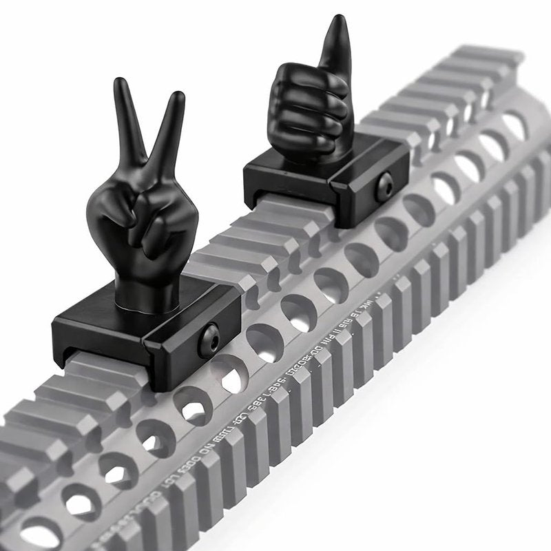 GOTICAL Finger Sight Set, Fixed Backup Front and Rear Sight BUIS Set, Fit Picatinny Rail and Weaver (2 Sets of Finger Set) (4Pcs/Set Finger Thumb) (4Pcs/Set Finger Thumb)