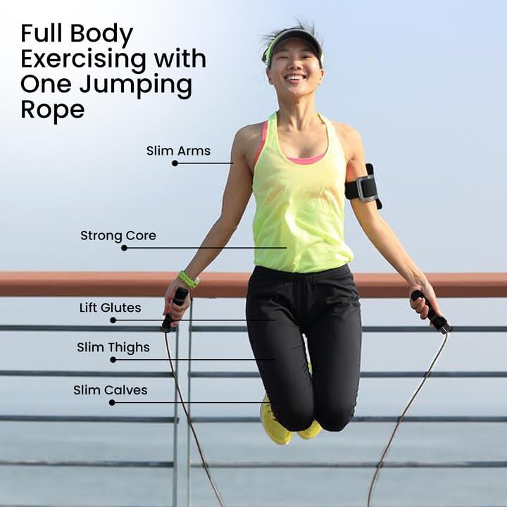 Adjustable Jump Rope for Workout | Tangle-Free Foam Handles - Ideal for Kids & Adults, Cardio & Endurance Training